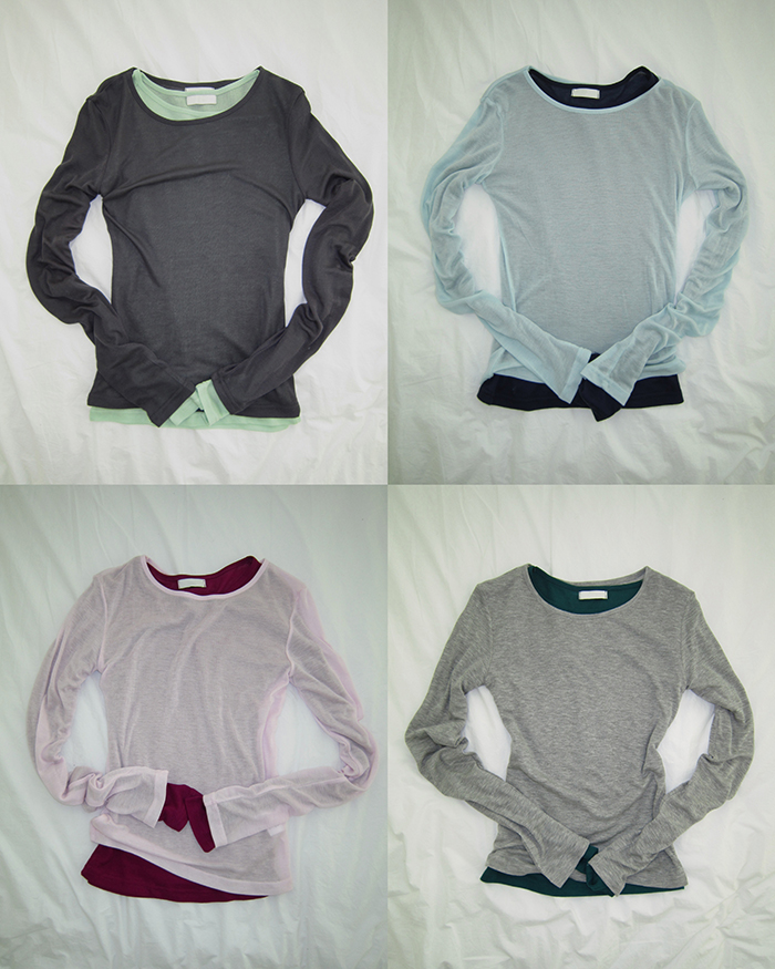 (12 color) テンセルレイヤードTシャツ