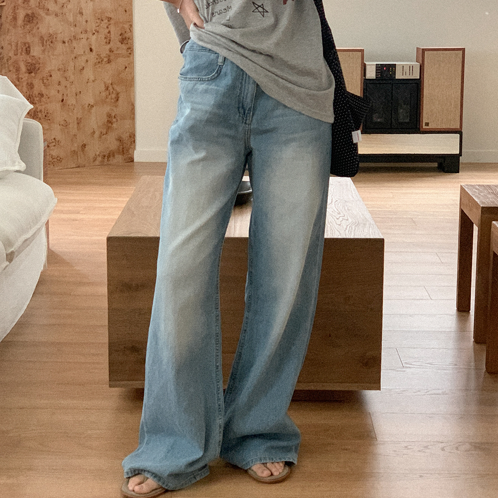 パンツ yyyyyusig バックスリットワイドデニムパンツ | ファッション通販サイト NUGU