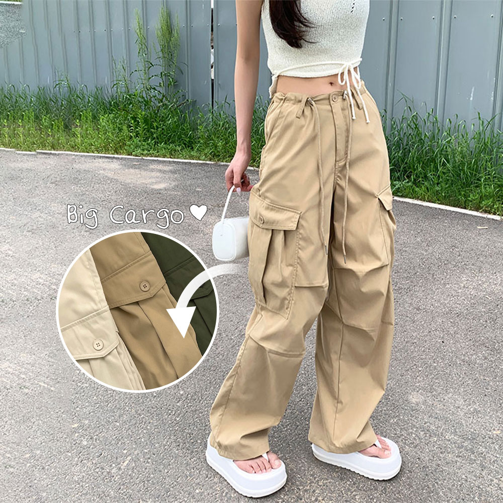 ストリングバルーンナイロンカーゴパンツ | ファッション通販