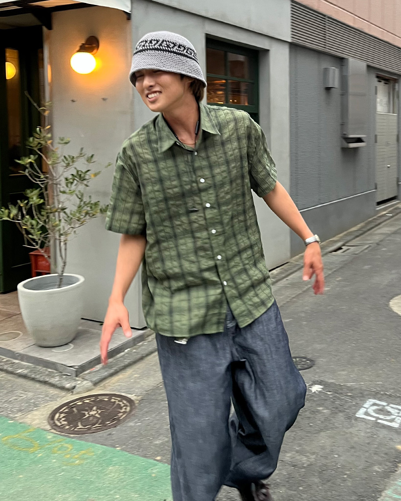 [BEST 50] （ユニセックス）タータンチェックハーフスリーブシャツ