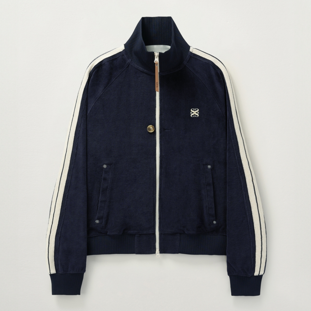 ジャケット・アウター SATUR Track Zip Up Jacket Caviar org.jpg