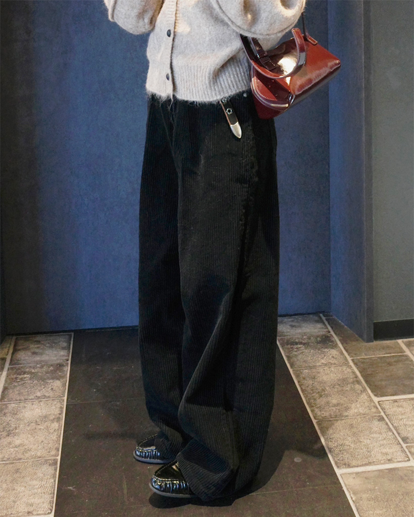 ワイドコーデュロイロングパンツ