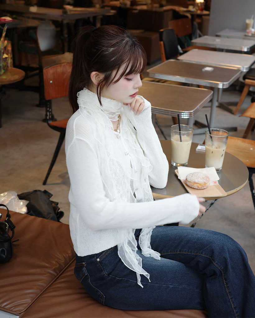 パールボタンカーディガン