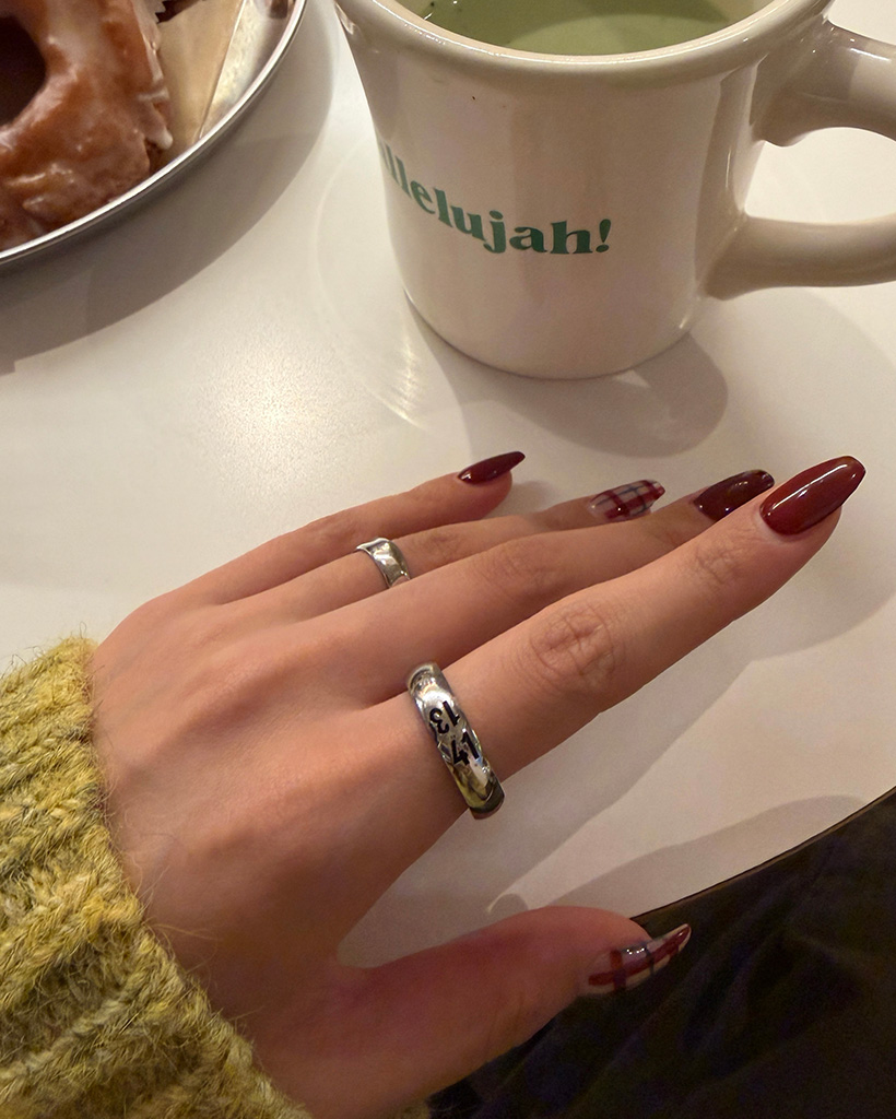 ナンバーメタルリング