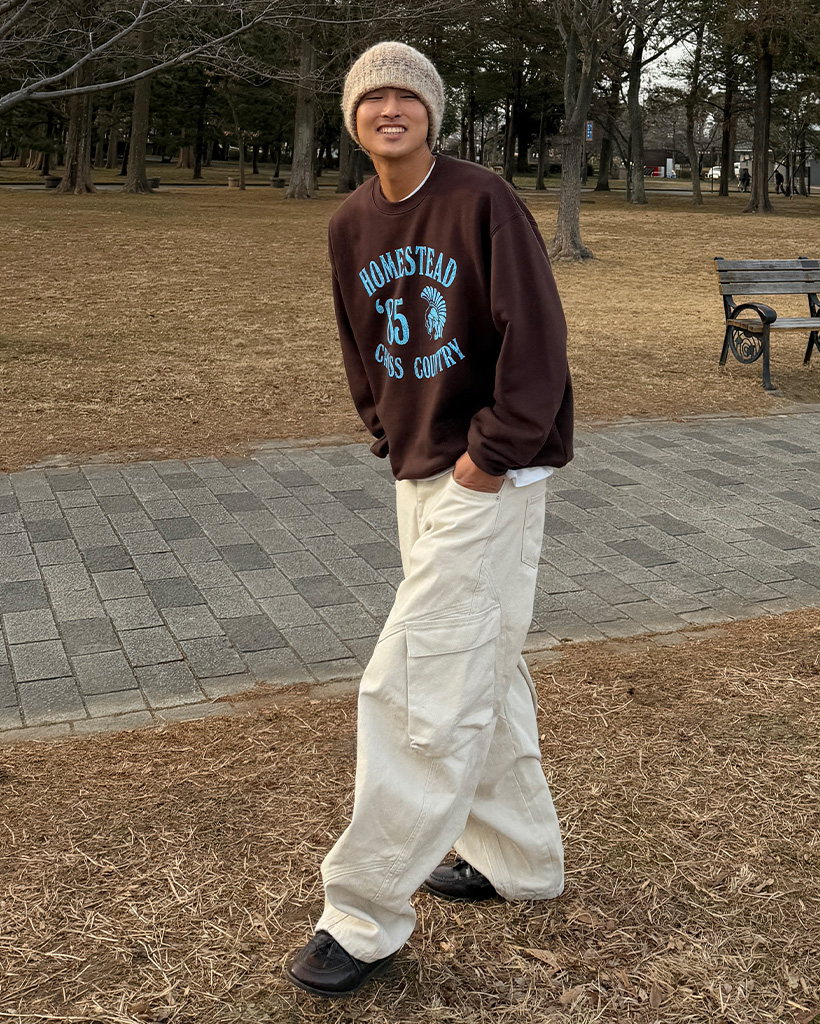 切替デザインカーゴパンツ