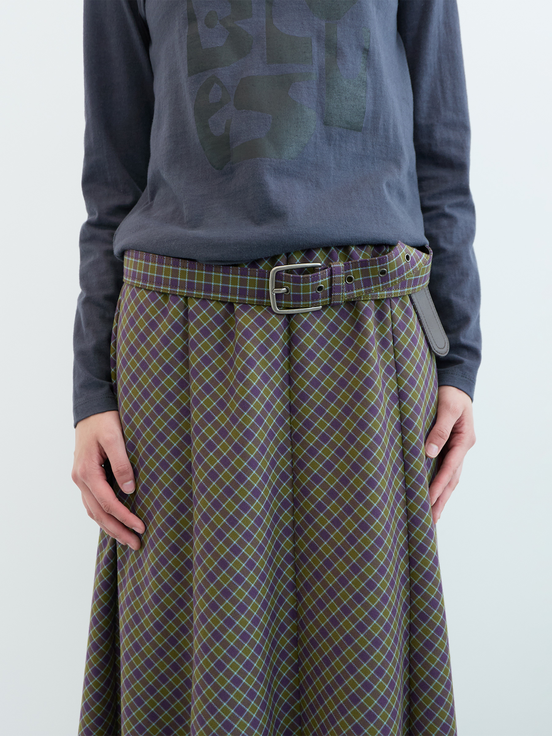 【購入特典】Classic Checked Belt (Khaki Check)