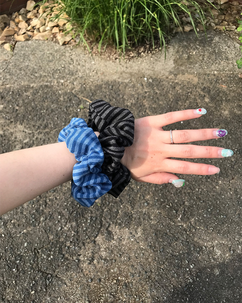 ボーダーディテールシュシュ