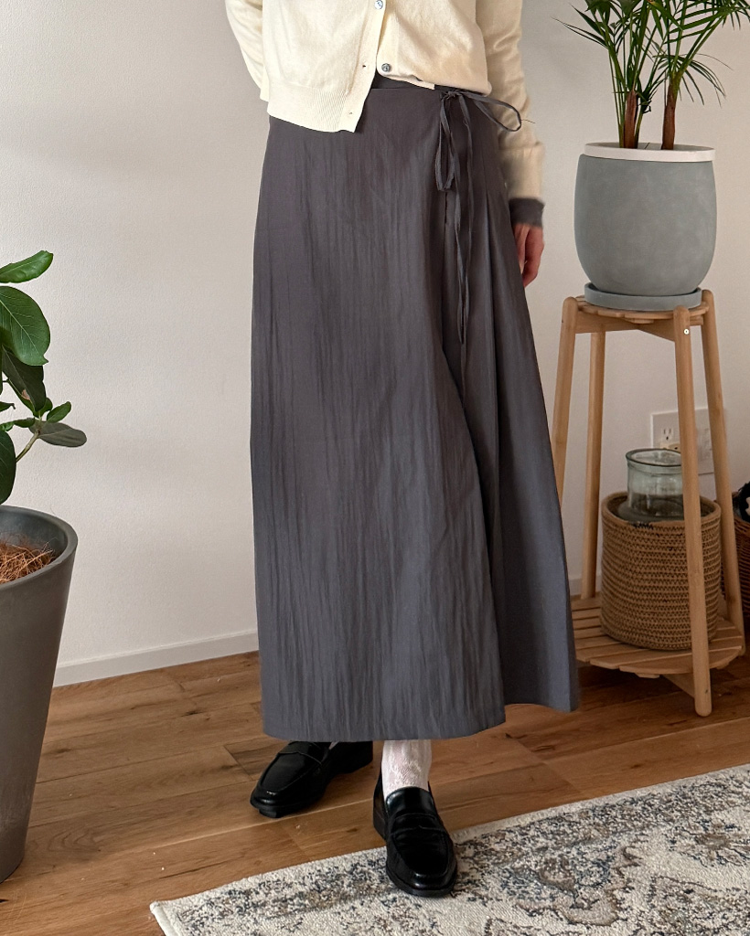 リボンラップスカート