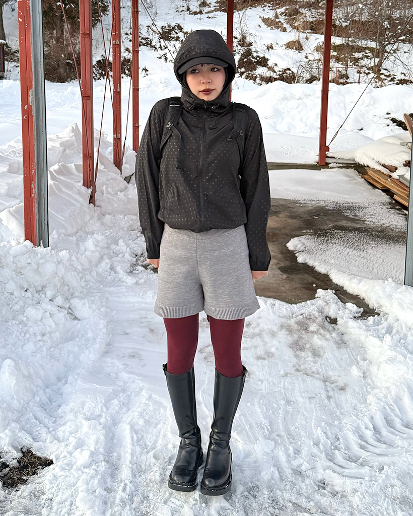 ウールニットショートパンツ