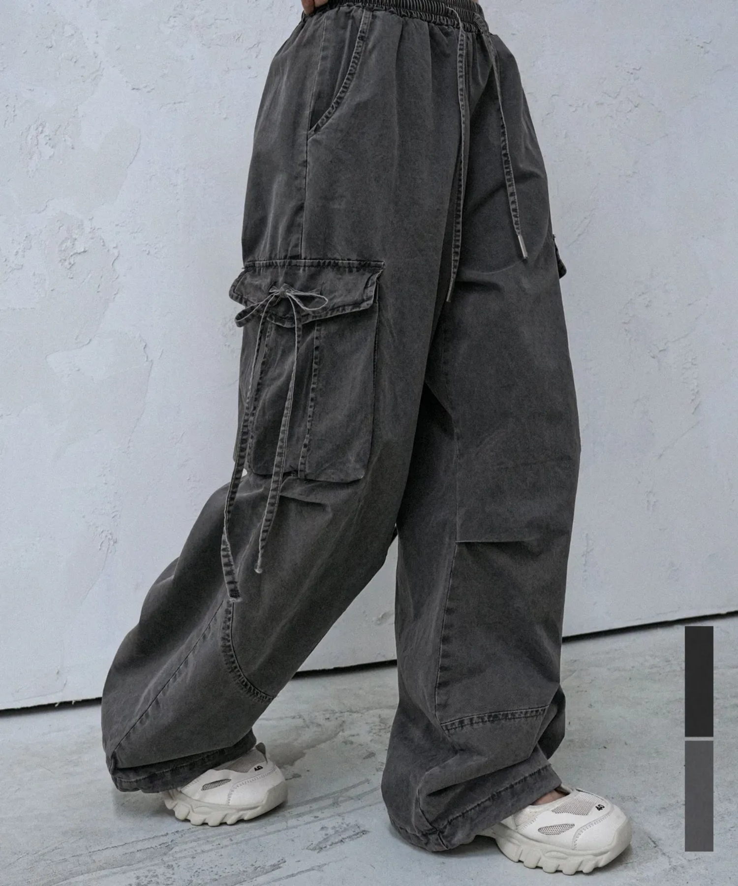 S Dyed Cargo Denim Pants - 2COL