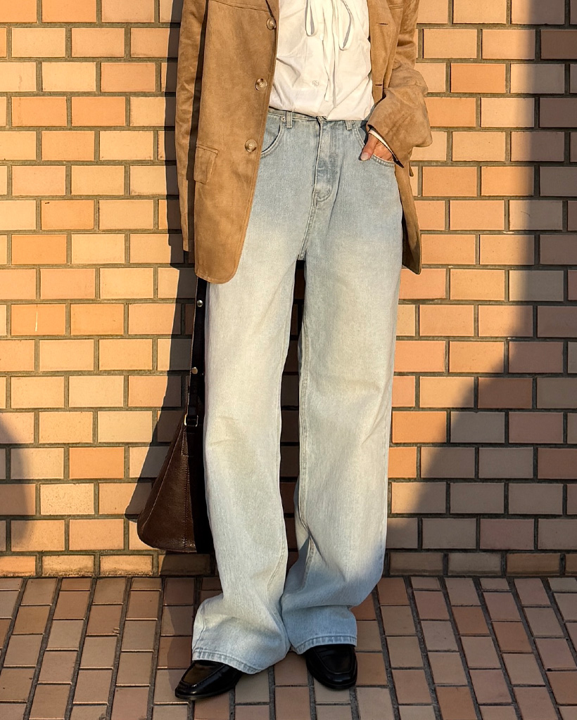 ウォッシュドオーバーサイズデニムパンツ