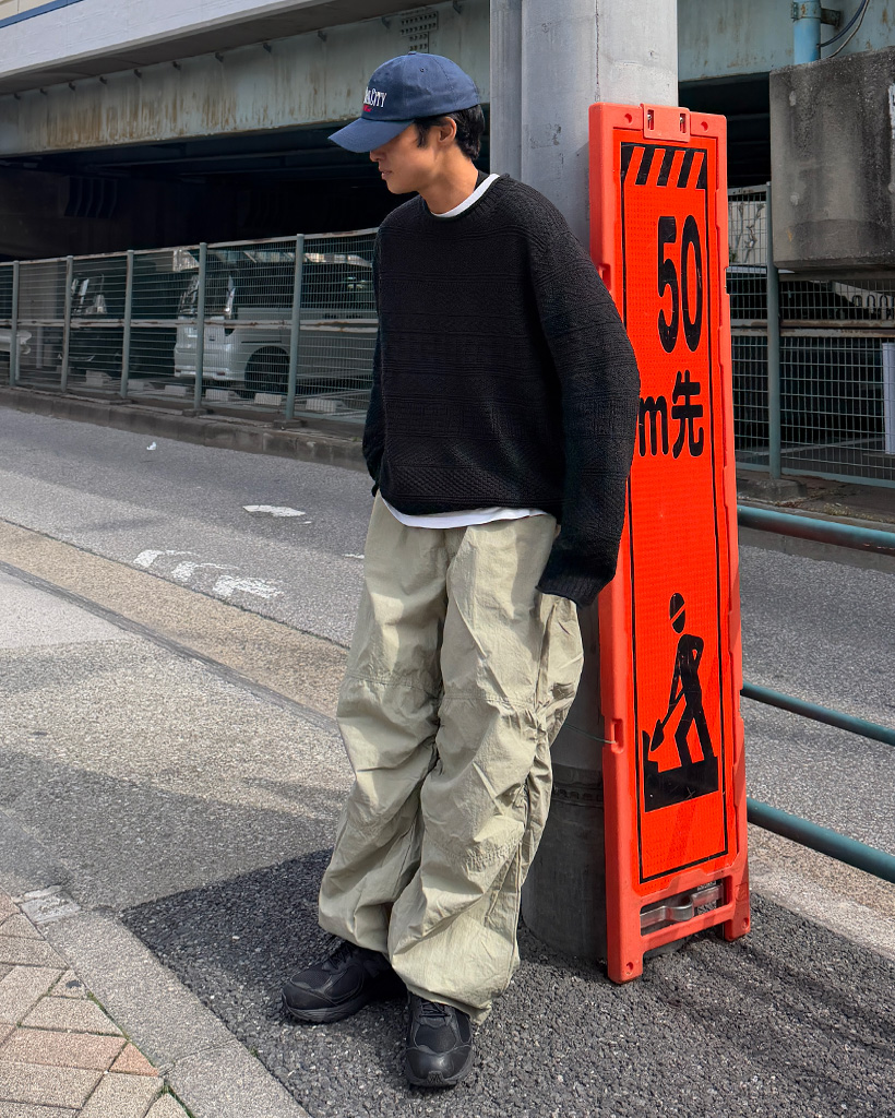 シャーリングバンディングパンツ