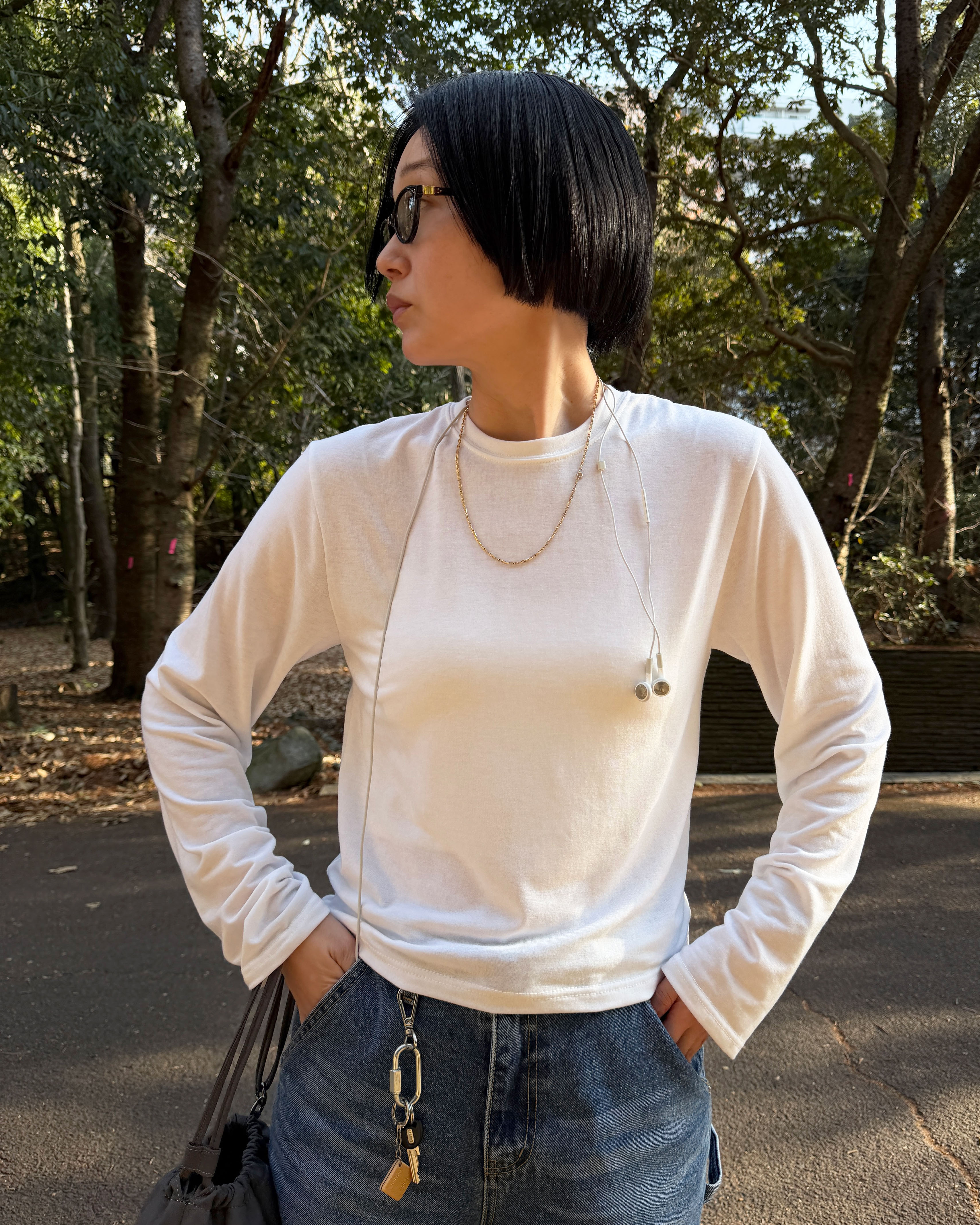 起毛ラウンドネックTシャツ