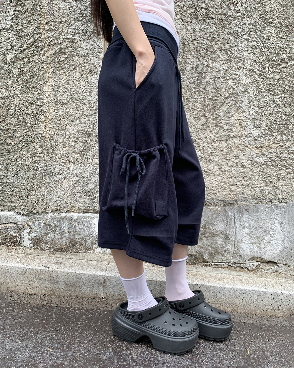 ゴムタック入りカーゴハーフパンツ | ファッション通販サイト NUGU