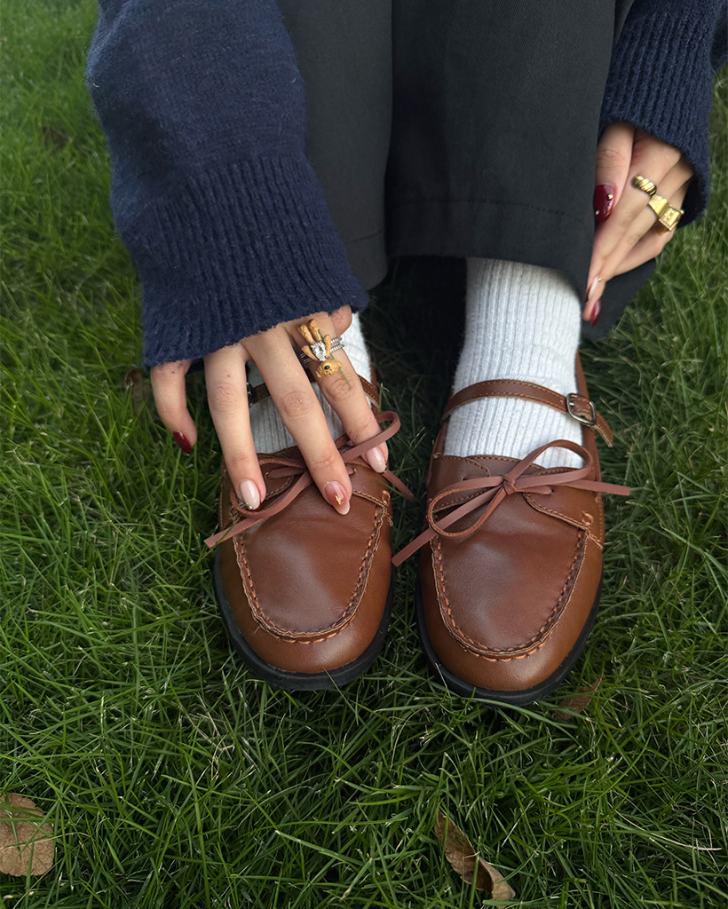 リボンメリージェーンシューズ