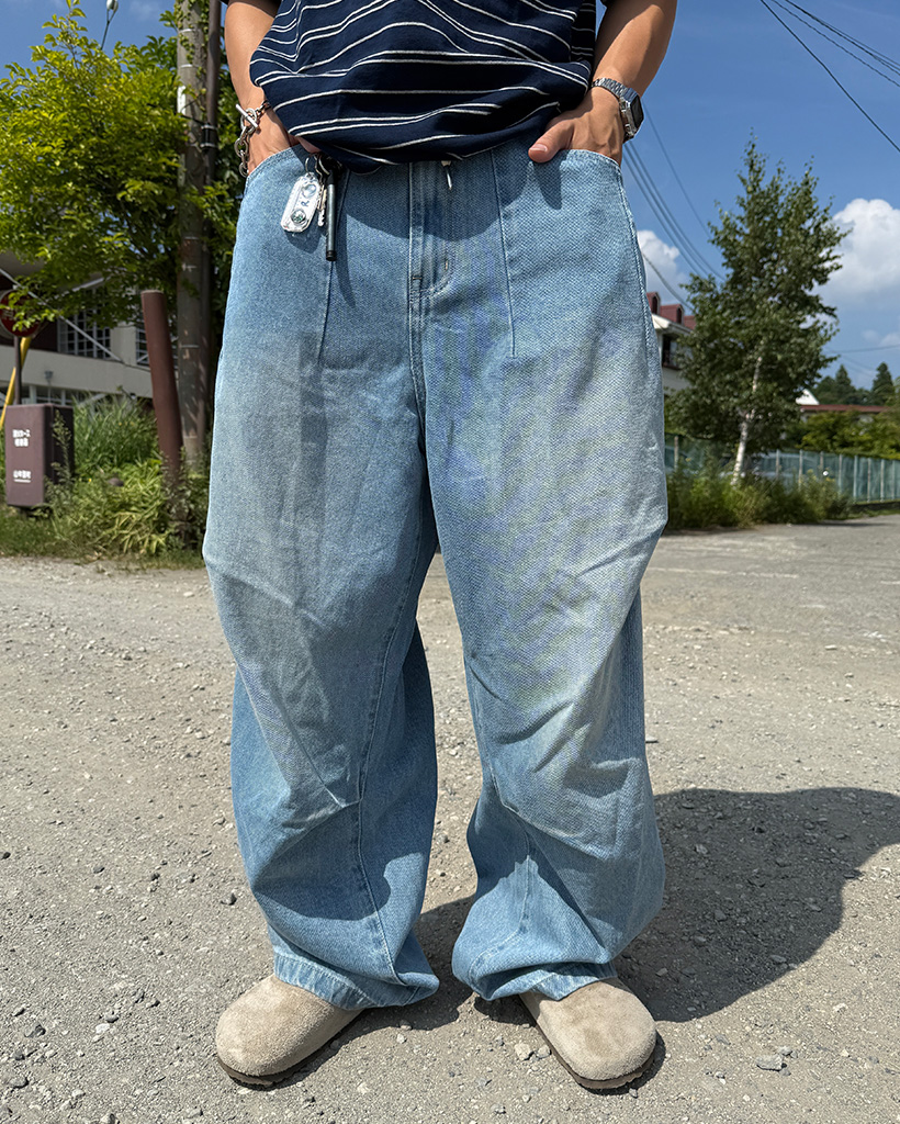 ロープバルーンデニムパンツ