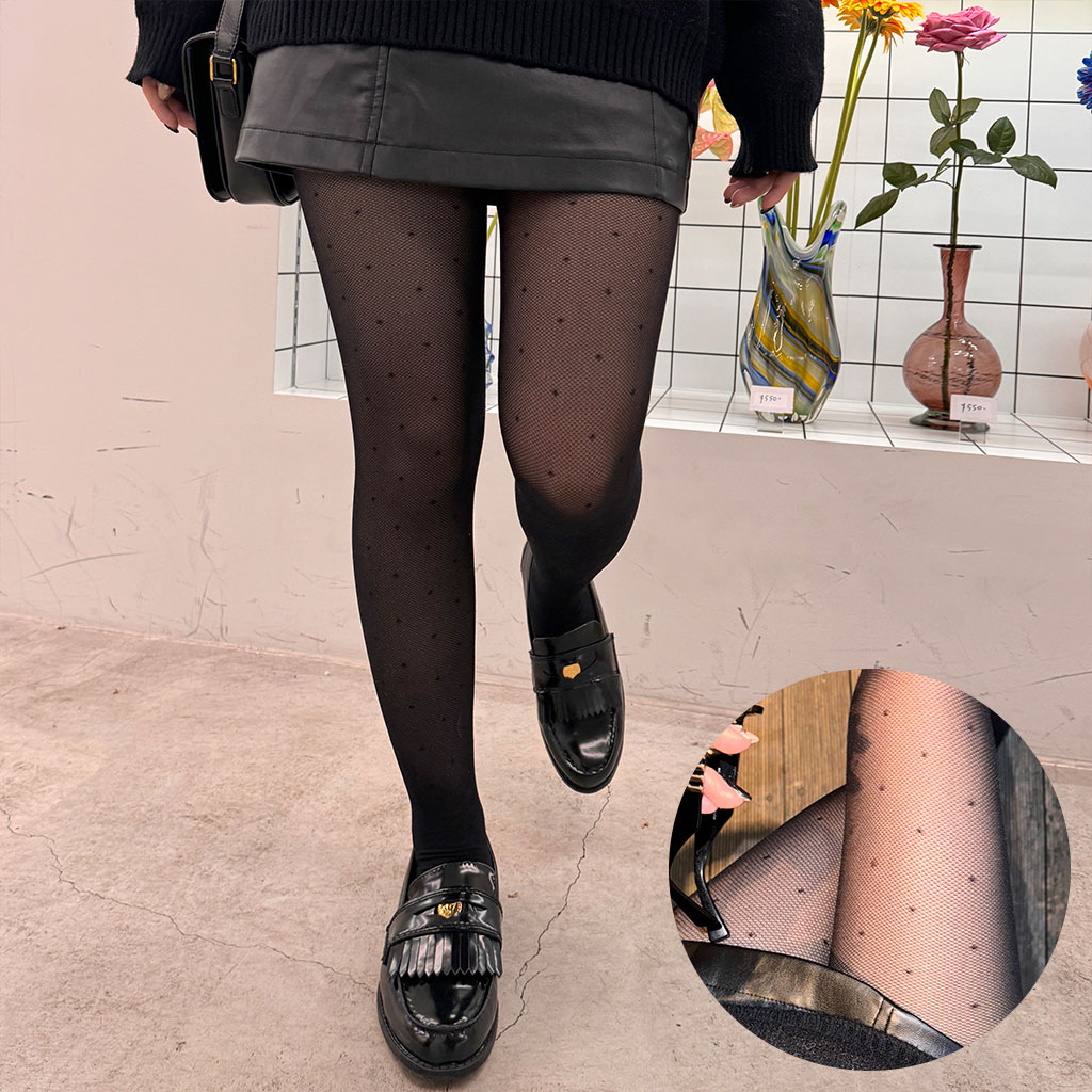 [BEST 50]ドットシースルーストッキング