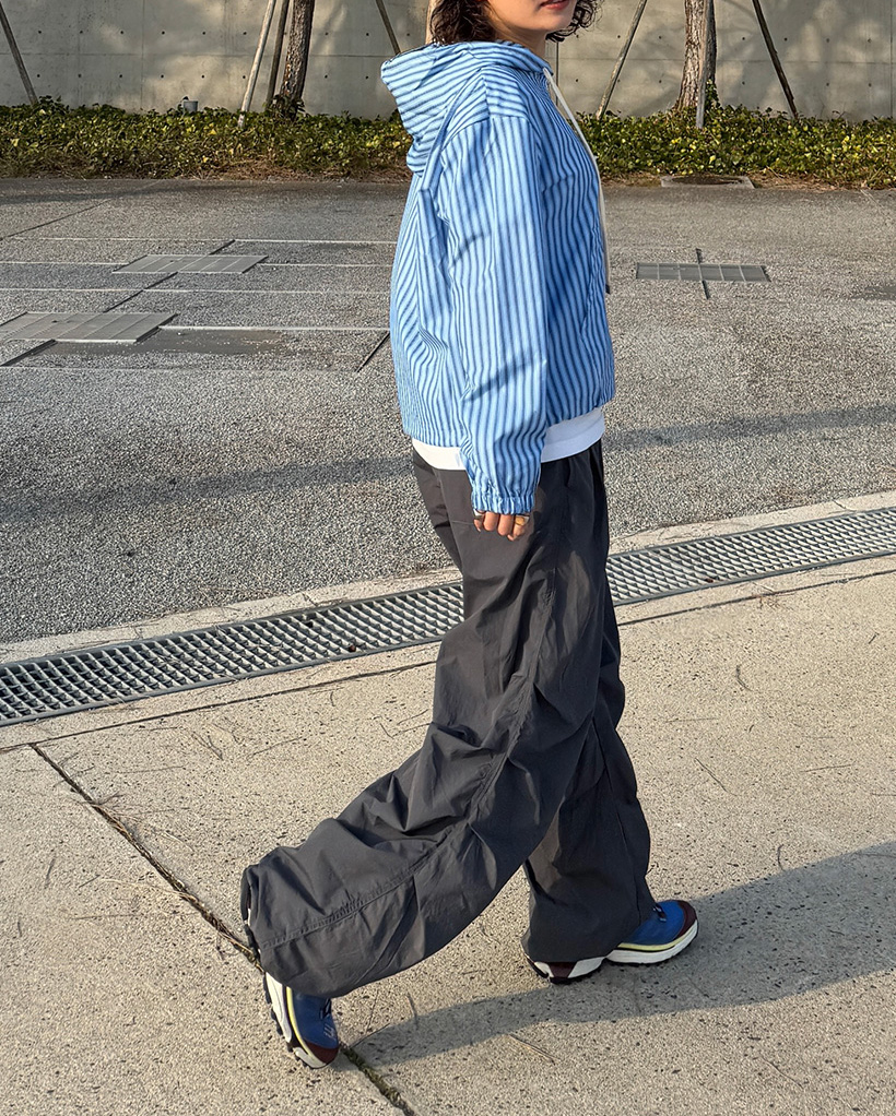 （ユニセックス）シャーリングナイロンパンツ