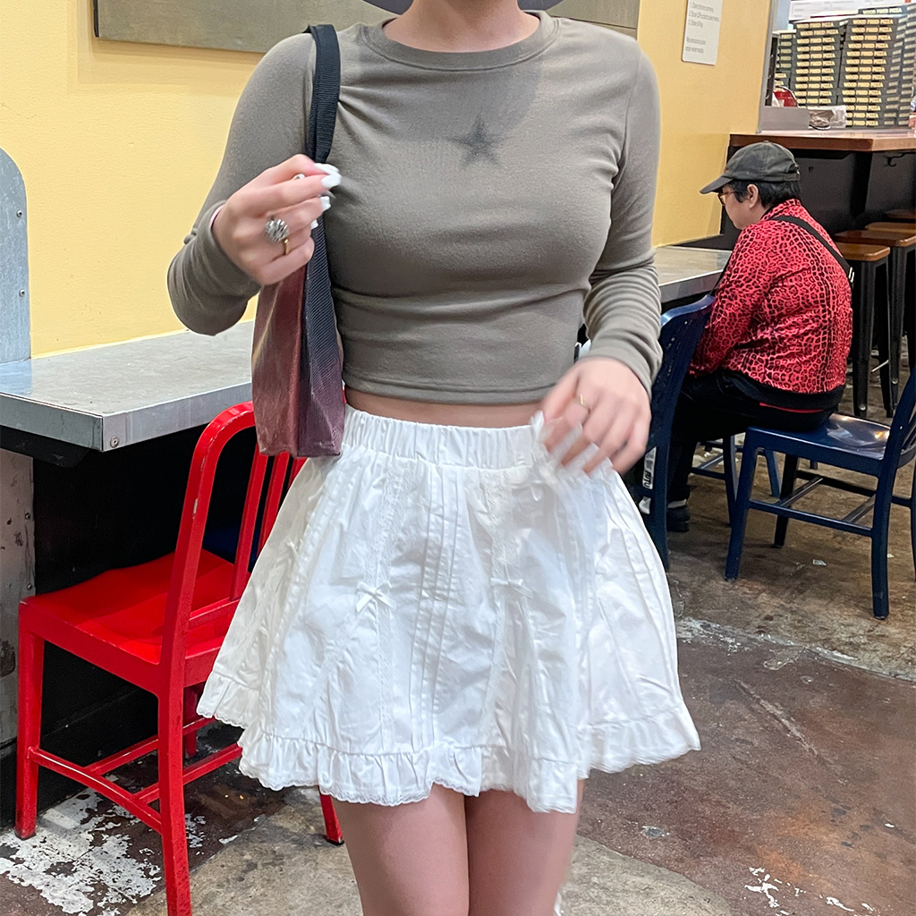 リボンレースミニスカート | ファッション通販サイト NUGU