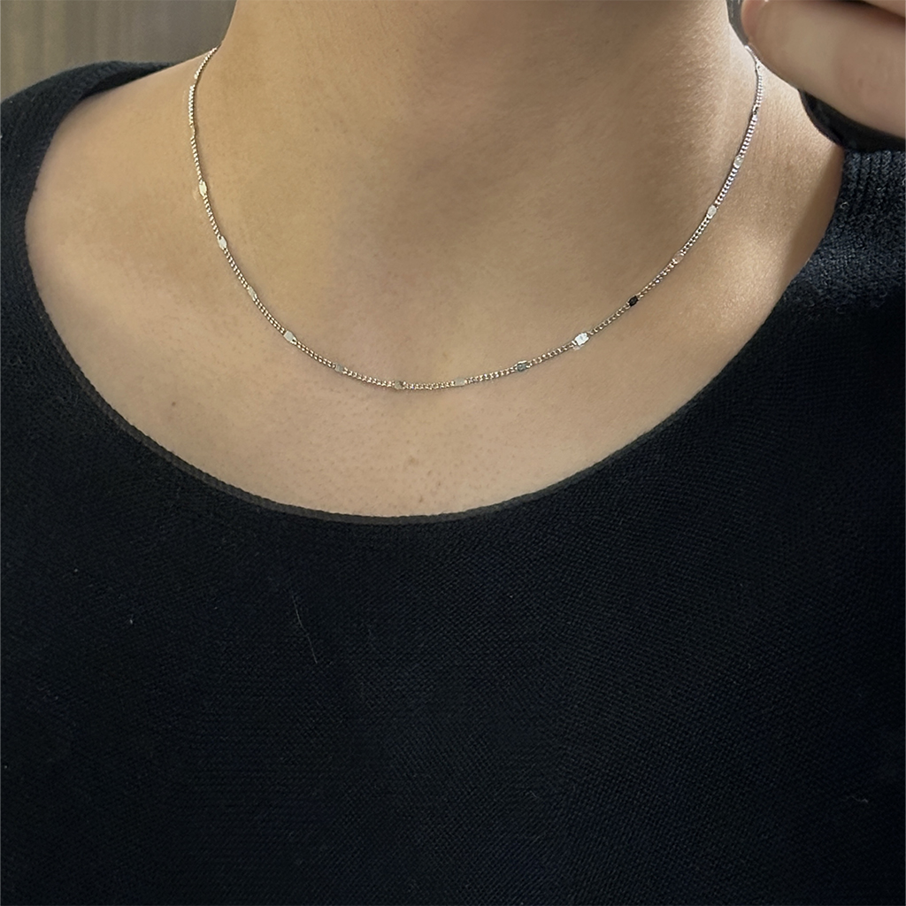 [秋再入荷]シンプルシアンネックレス