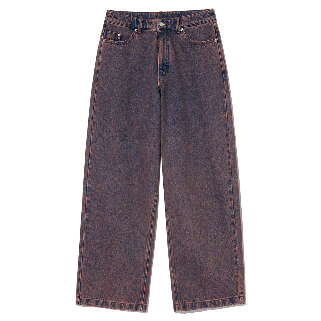 ★BROWNBREATH★ HINDER POST WIDE DENIM PANTS PURPLE HINDER POST WIDE DENIM PANTS - PURPLE | ファッション通販