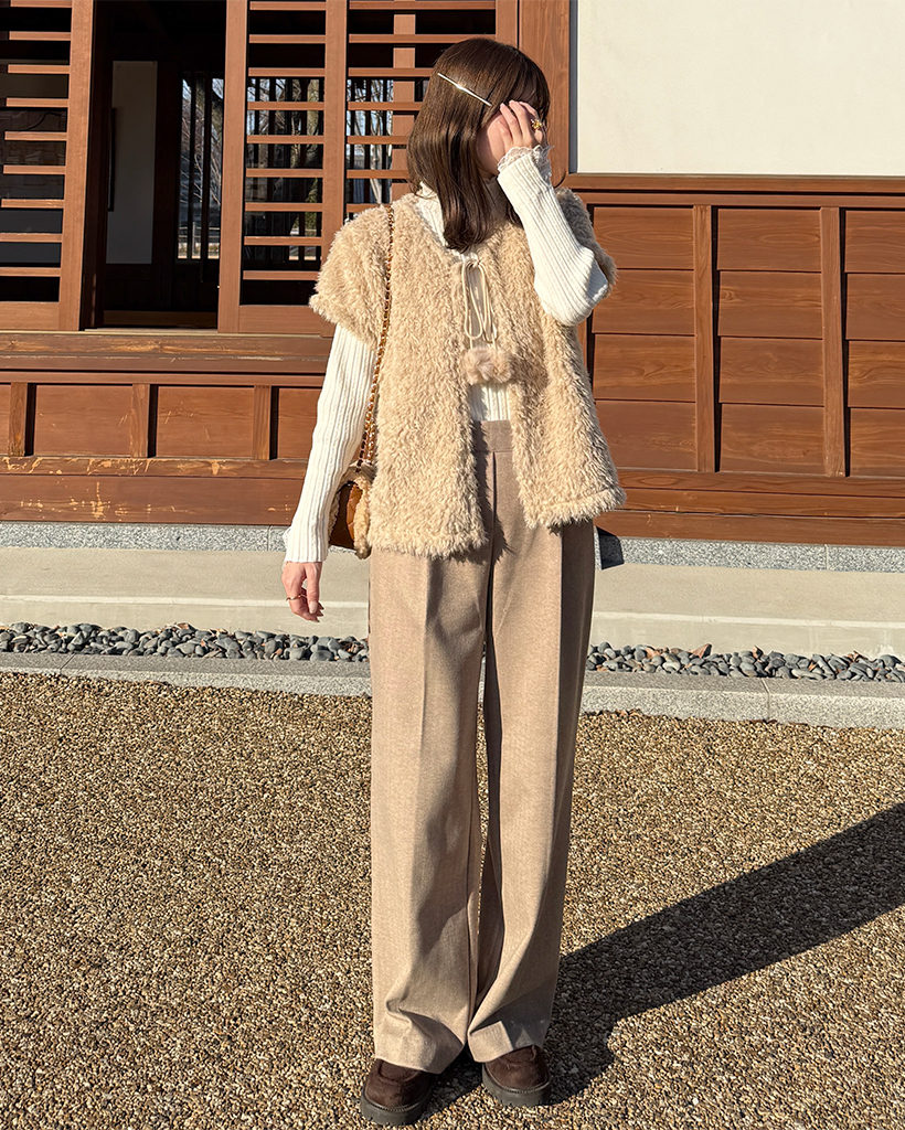 ツーピンタックワイドパンツ