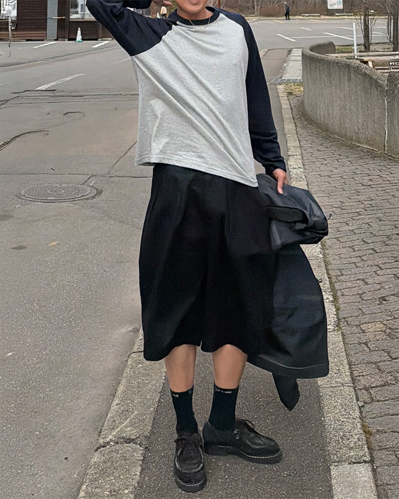 ピンタックバミューダパンツ