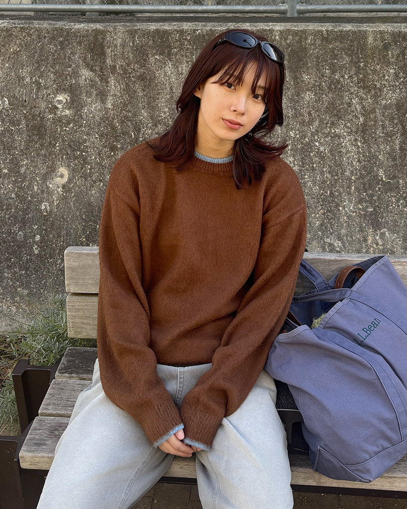 (ユニセックス)ウォームぼかしニット