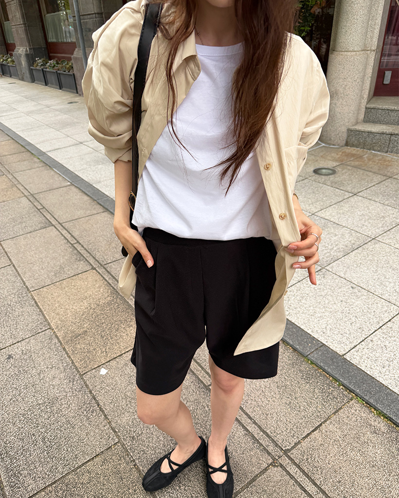 フレアバミューダパンツ