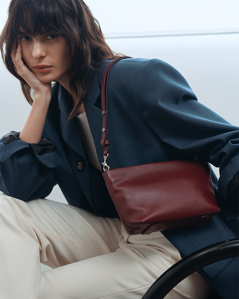 Lune Snap Bag Burgundy