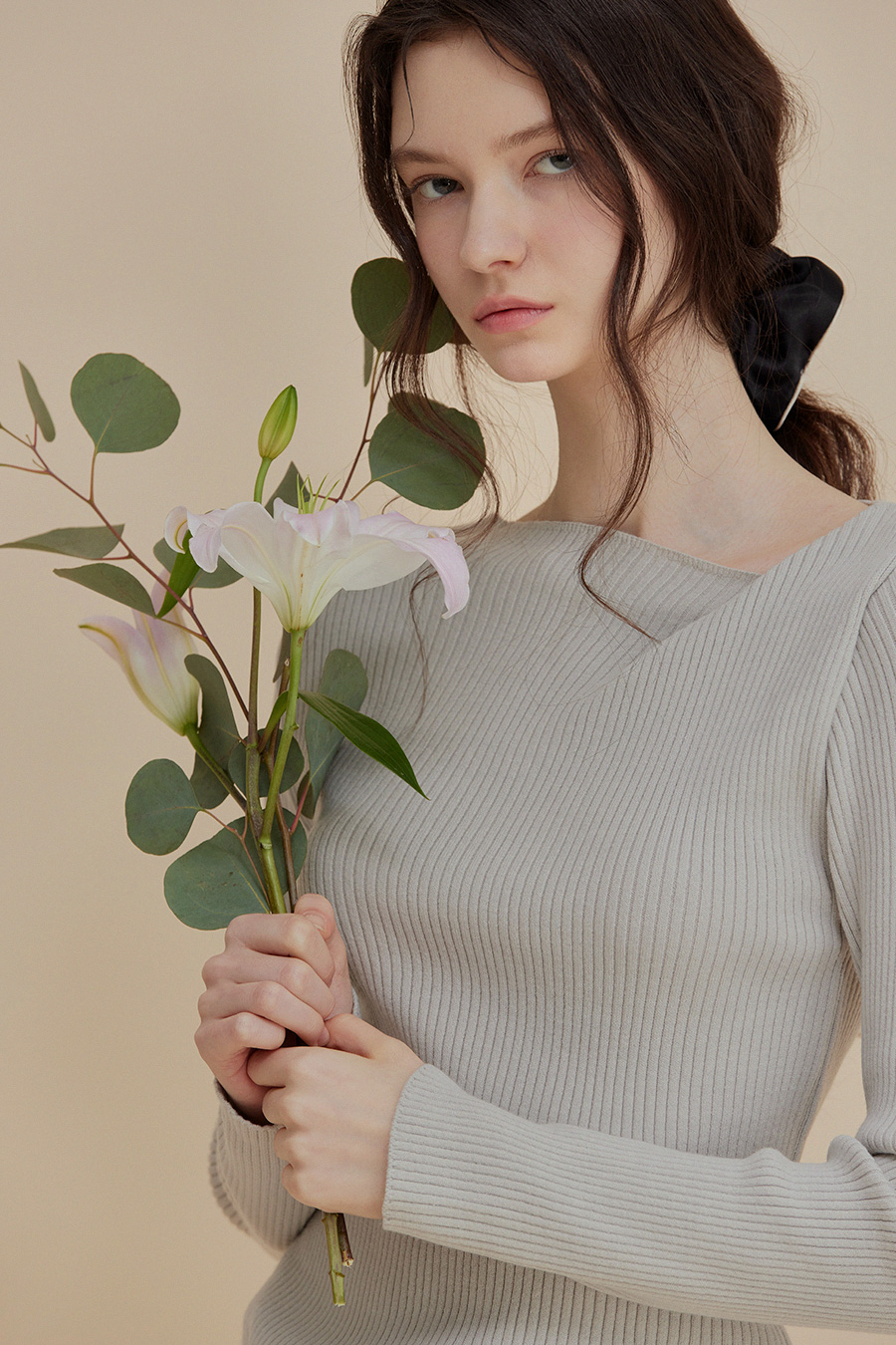 Tinin Asymmetric Ribbed Knit