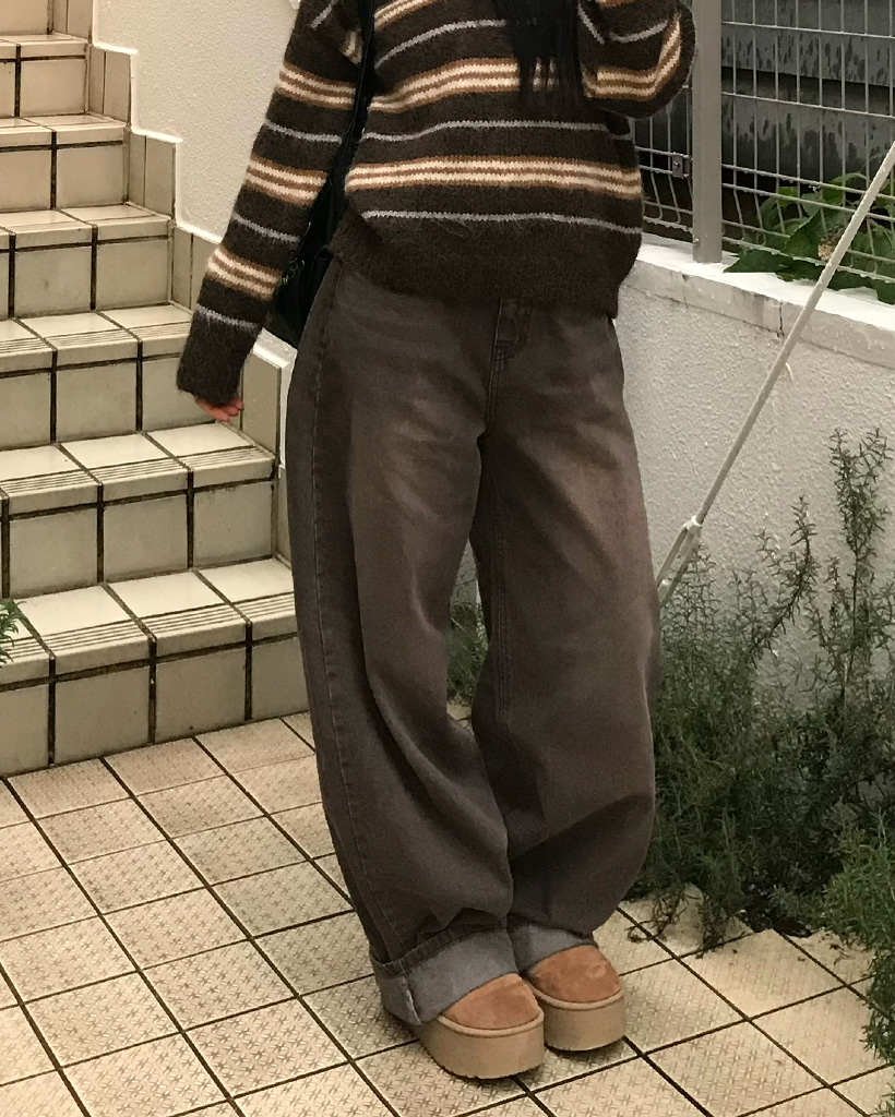 90s Blind ブラインド ブラウン バギー デニム パンツ 90'S blind BAGGY INDEGO DENIM PANTS（ブラインド バギー仕様