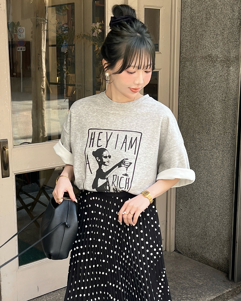 ガールプリントオーバーフィット半袖Tシャツ