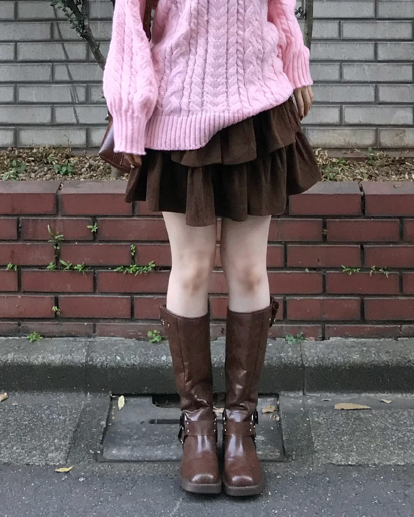 コーデュロイティアードミニスカート