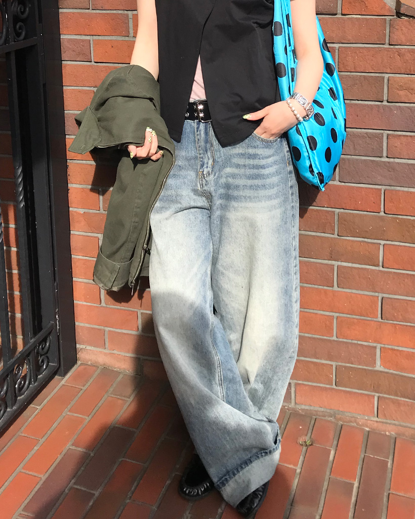 ワイドデニムパンツ