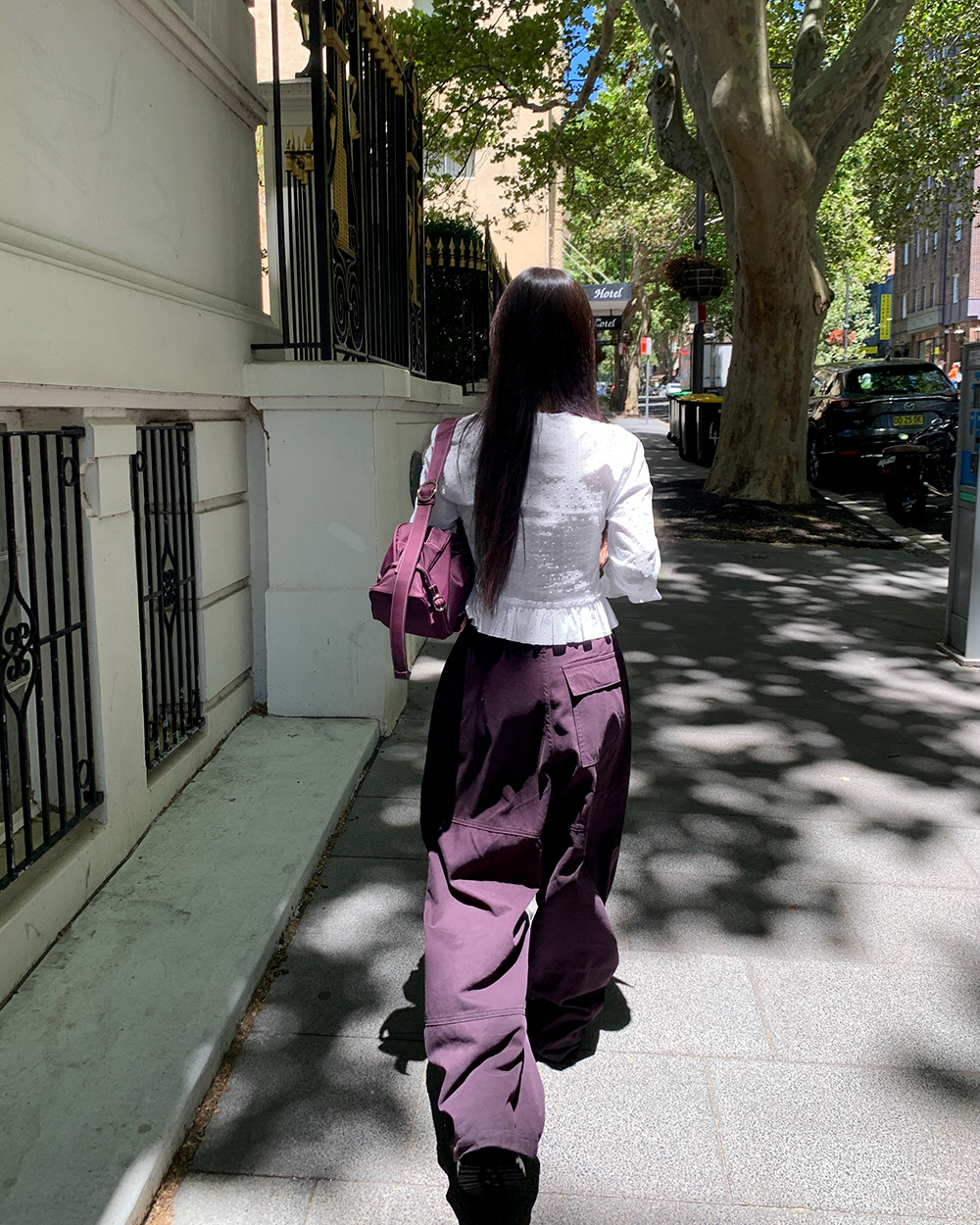 [original] グレープ 切り替えコットンパンツ