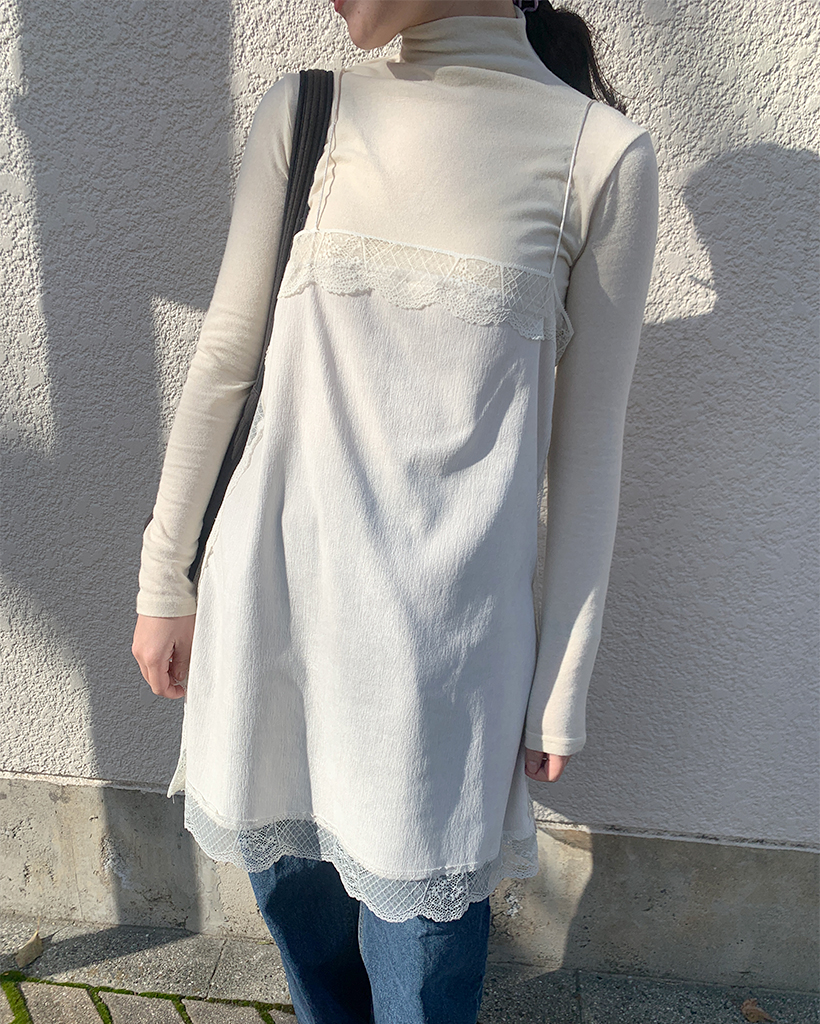 ベルベットレーススリーブレス