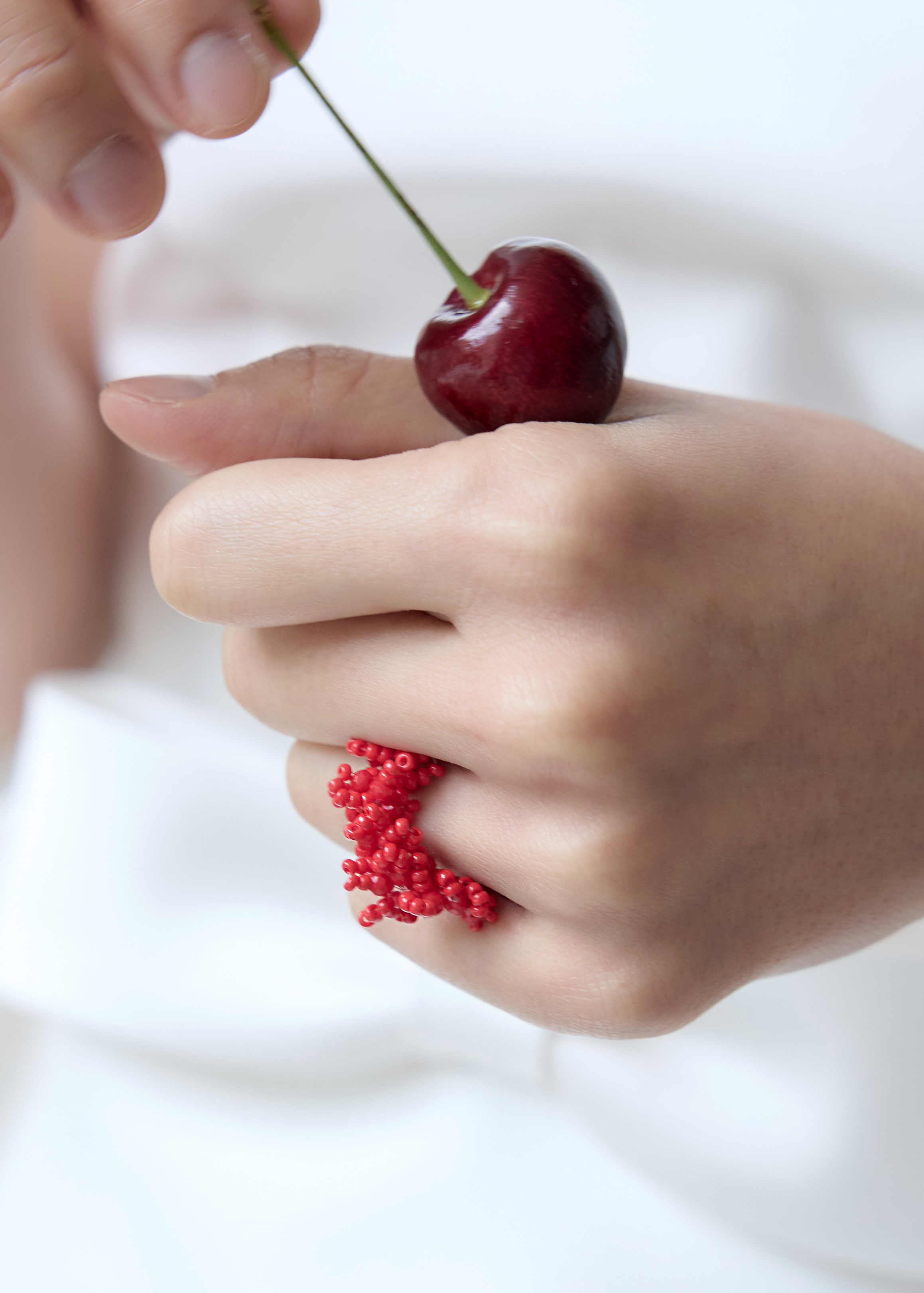 Red Celosia Flower Ring