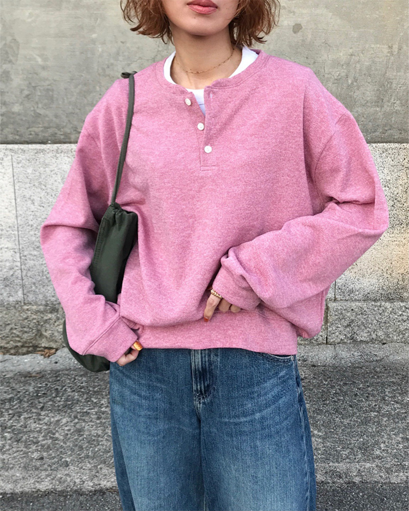 ヘンリーネックスウェット