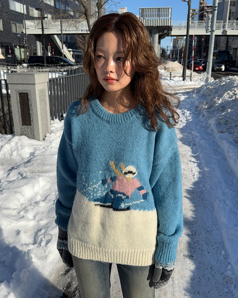 ジャガードスノーボードニット