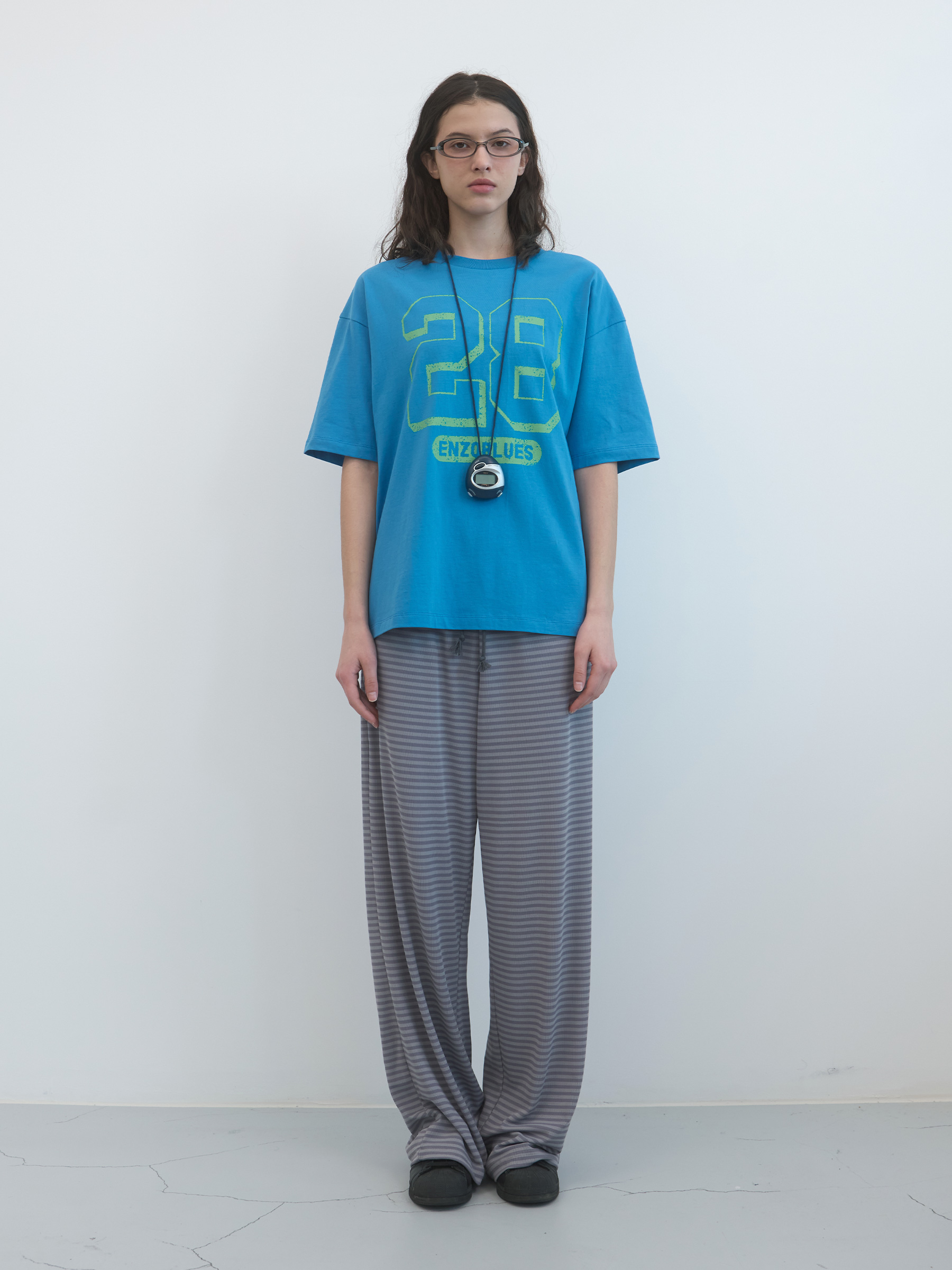 28 Block Boxy T-shirt (Cobalt Blue)