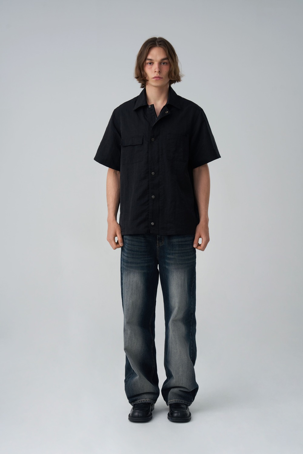 Kアイドル着用]BACKBUTTONWIDEDENIMPANTS | ファッション通販
