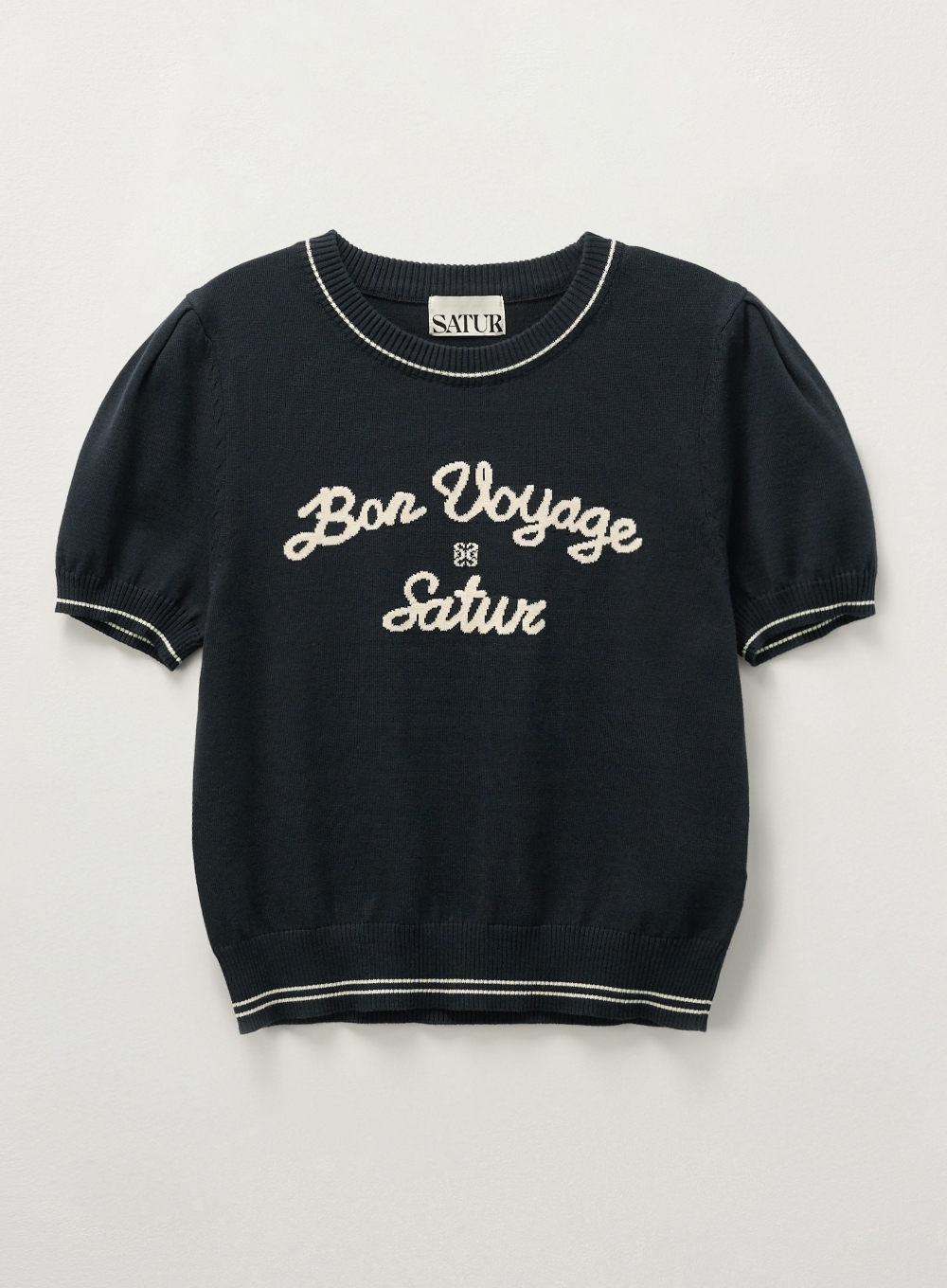 ◆SATUR◆ Bon Voyage Boucle Brushed Sweatshirt Navy SA244UTM GT251450_PAR_CAMPAIGN_2_d8bc40