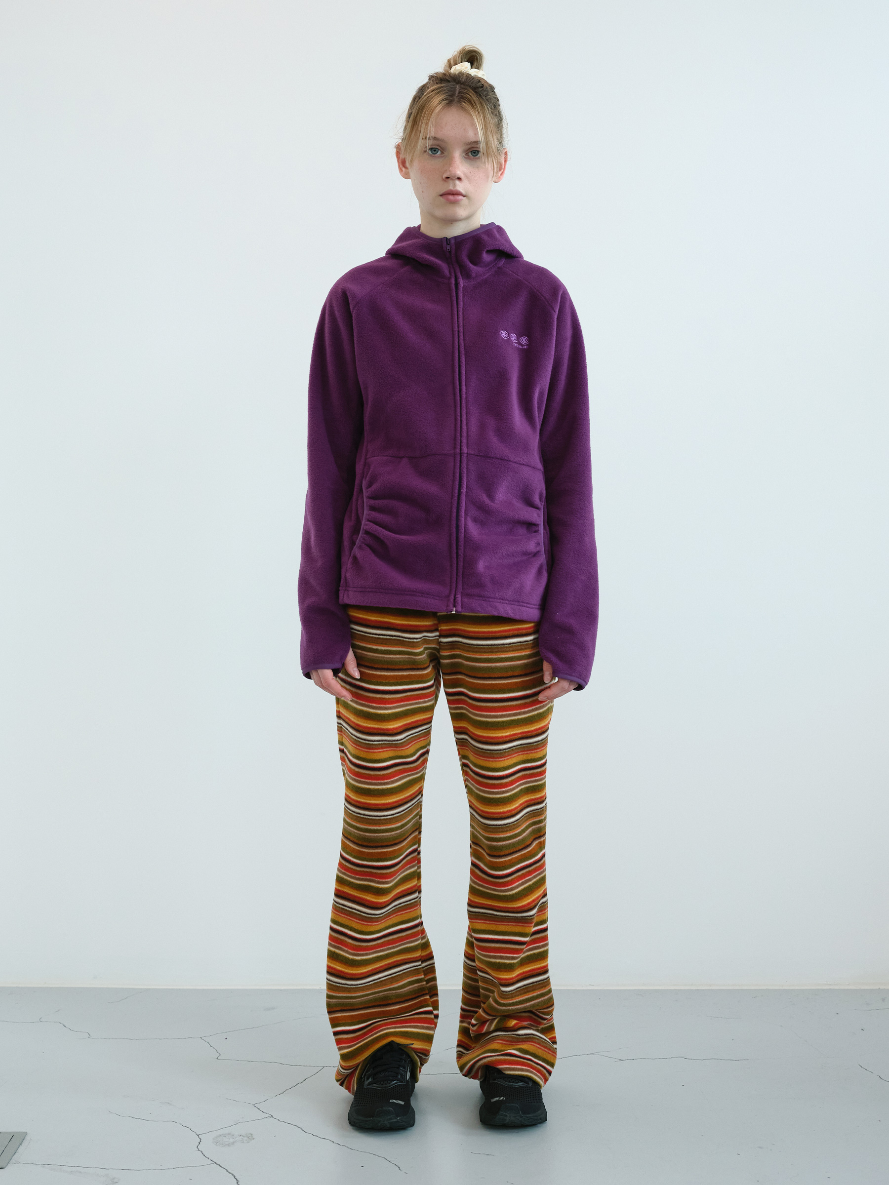 【購入特典】Noma Fleece Banding Bootcut Pants (Camel Stripe)