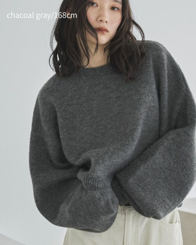 【ハンドウォッシャブル】ダブルフェイスクロップドニット