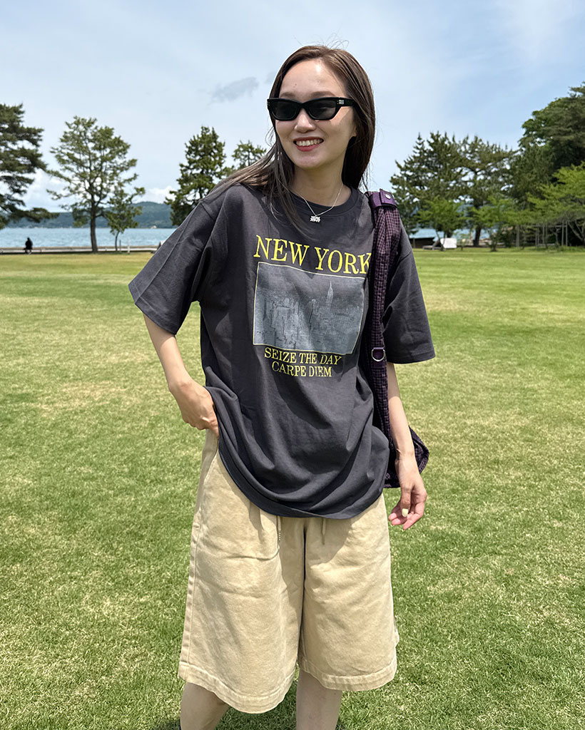 NEW YORKプリントハーフスリーブ Tシャツ