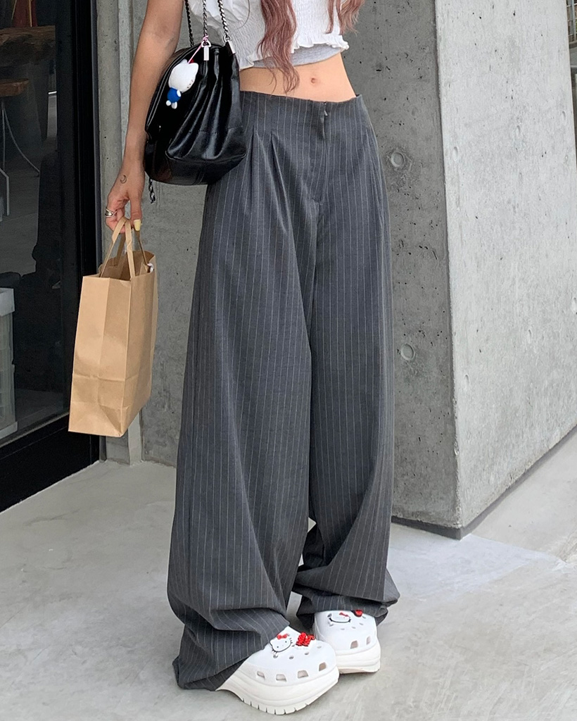 sullen tokyo ワイドストレートスラックス Sullen Tokyo / HIGH RISE WIDE TROUSERS（sullen tokyo HIGH