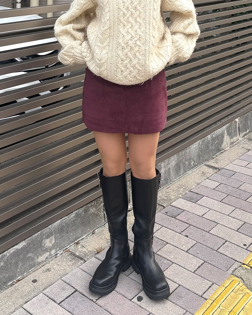 コーデュロイミニスカート