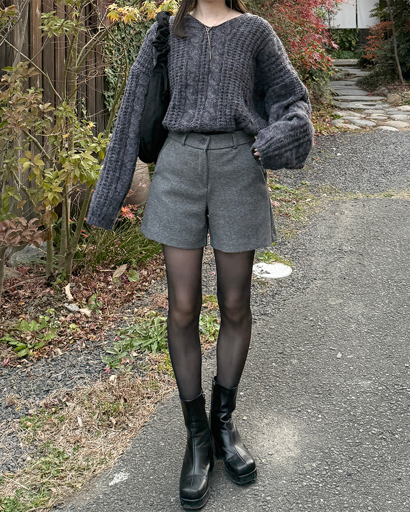 ウールショートパンツ