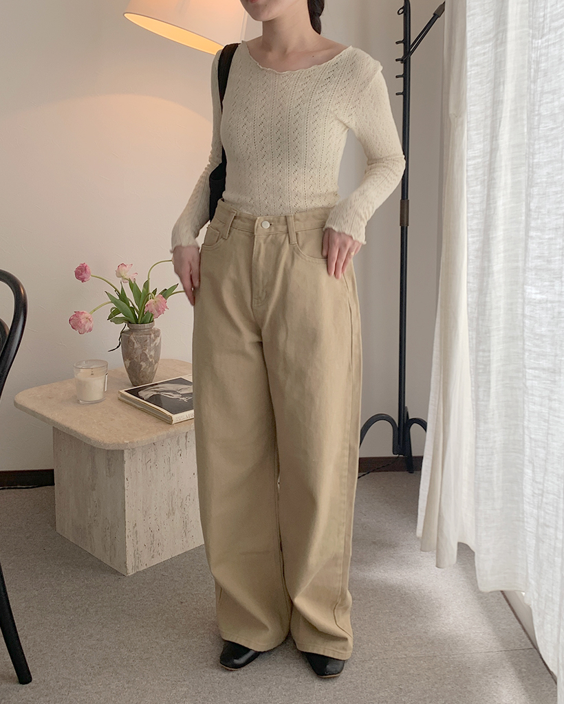 コットンワイドパンツ